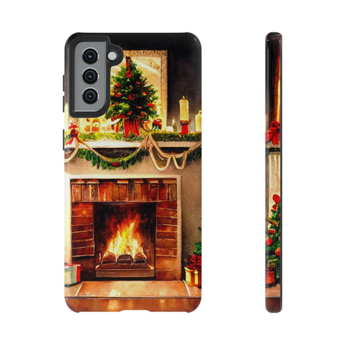 Warm Chirstmas Hearth - Impact Resistant Phone Case Samsung Galaxy S21 Plus Glossy